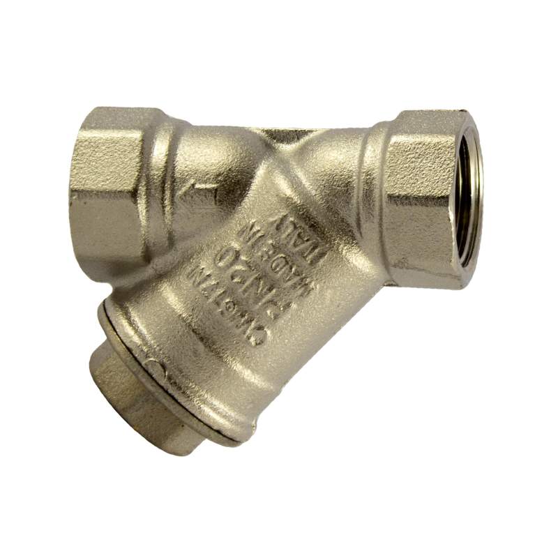RIEGLER Schmutzfänger, Messing vernickelt, G 2, DN 50, MW 0,5 mm