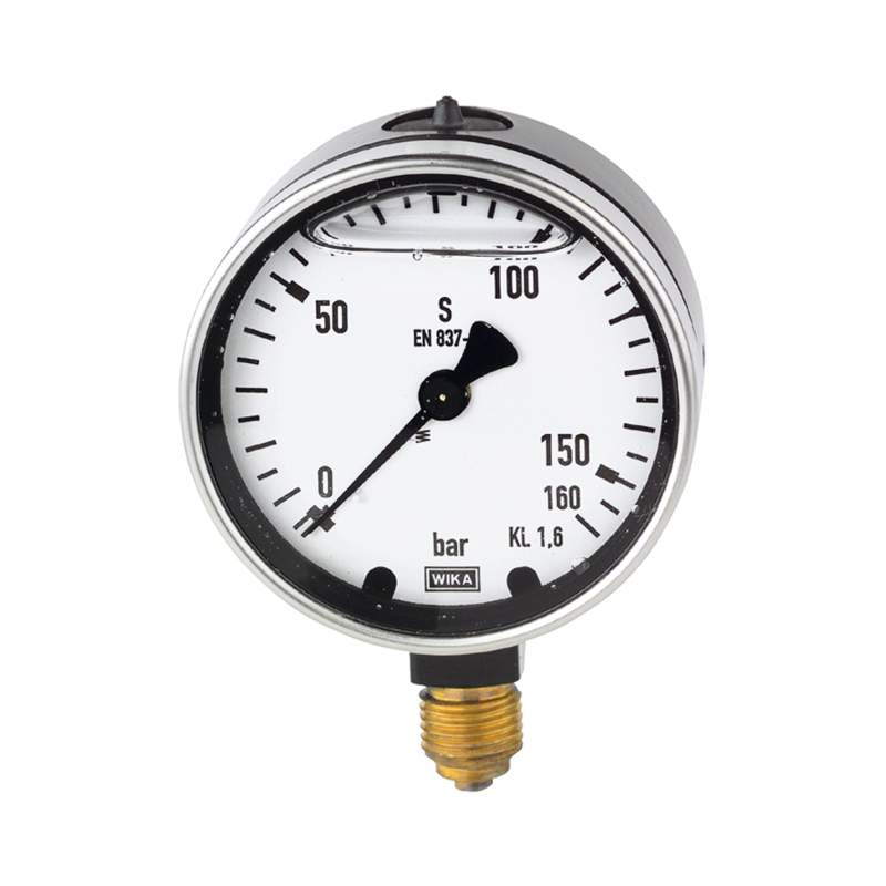RIEGLER Glyzerinmanometer, Metallgehäuse, G 1/2 unten, 0-600,0 bar, Ø 100