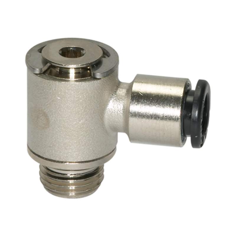 RIEGLER L-Steckverschraubung »click-clock«, drehbar, G 1/8 a., Schl.-Ø 8