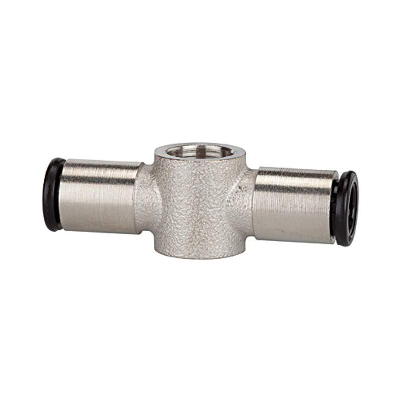 RIEGLER T-Ringstück, für Hohlschraube G 1/4, Schlauch-Ø 8 mm, MS vern.