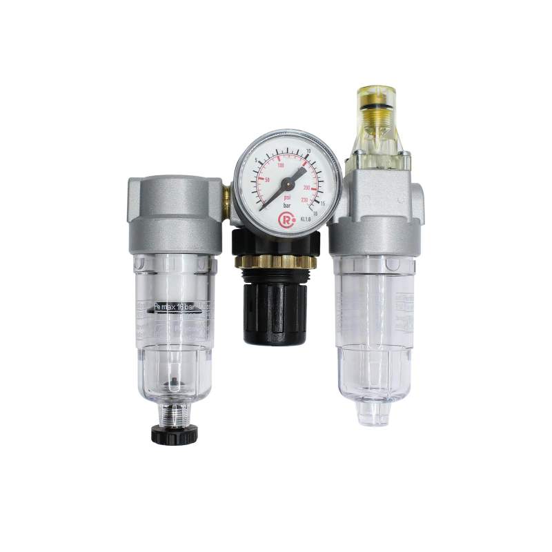 RIEGLER Wartungseinheit 3-tlg. »Standard-mini«, PC-Behälter, BG 0, G 1/8
