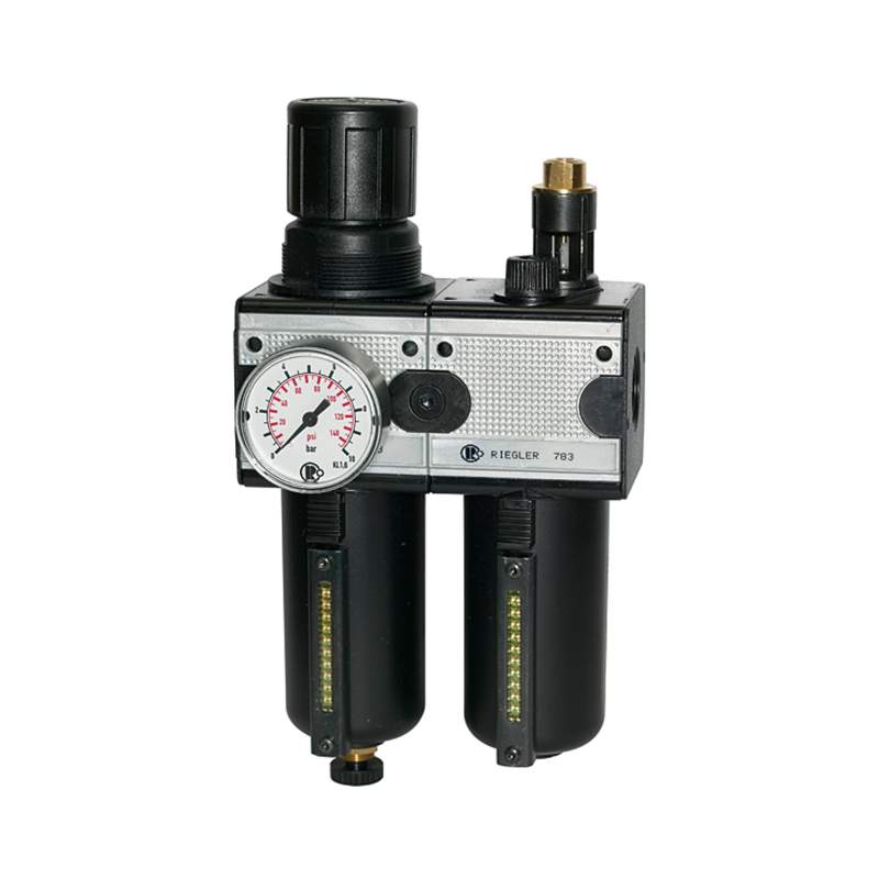 RIEGLER Wartungseinheit 2-tlg. »multifix« mit Metallbehälter, BG 3, G 1/2