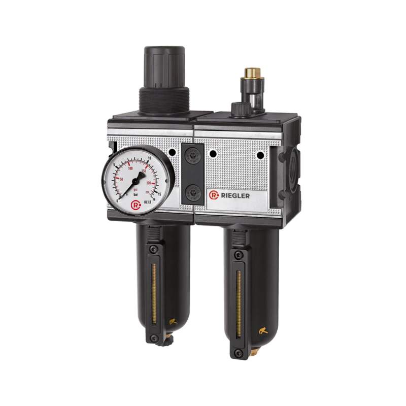 RIEGLER Wartungseinheit 2-tlg. »multifix« mit Metallbehälter, BG 4, G 1