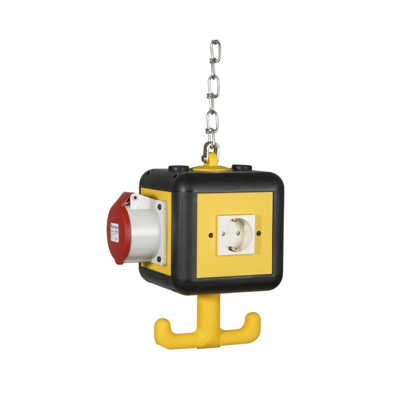 RIEGLER Versorgungseinheit, 4 SchuKo-Steckdosen 16 A 2p + 230 V, IP 20