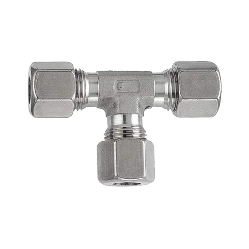RIEGLER T-Verschraubung, Rohr-Außen-Ø 6 mm, Edelstahl 1.4571, 100 bar