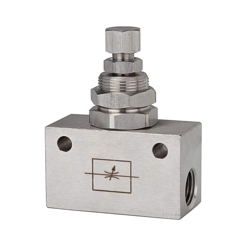 RIEGLER Drosselventil, Blockform, Edelstahl 1.4404, G 1/8, PN max. 10 bar