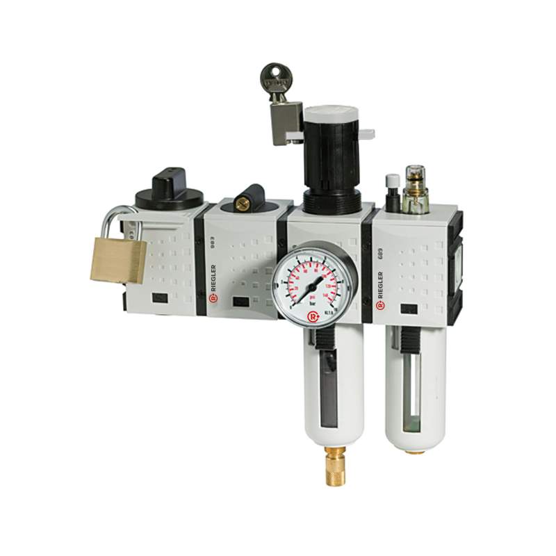 RIEGLER Wartungsstation SAFETY »FUTURA«, KH-AV-2-tlg.-WE, VA, BG 4, G 3/4