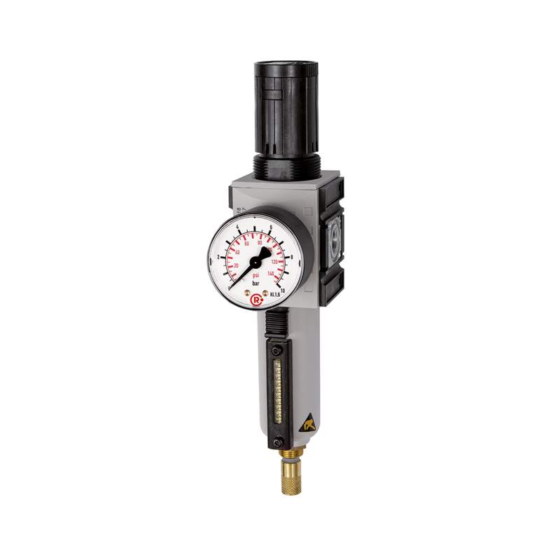 RIEGLER Filterregler »FUTURA«, MB, SR, Mano, BG 1, G 1/4, 0,5-16 bar, VA