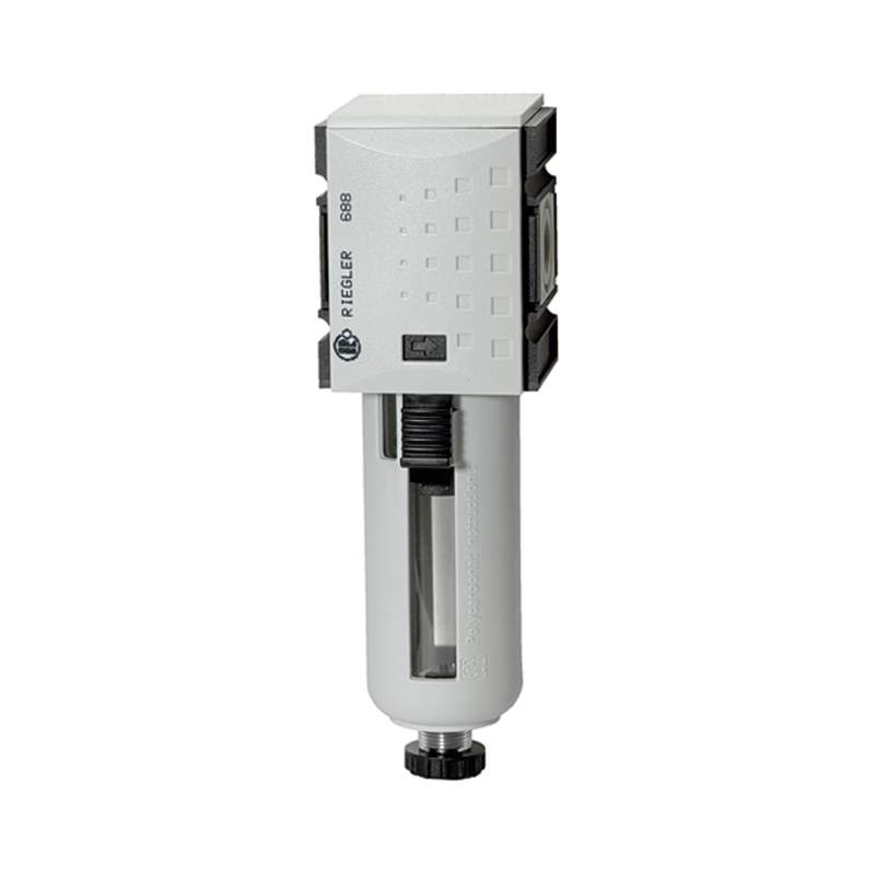 RIEGLER Filter »FUTURA« mit PC-Behälter, Schutzkorb, 5 µm, BG2, G 3/8, VA
