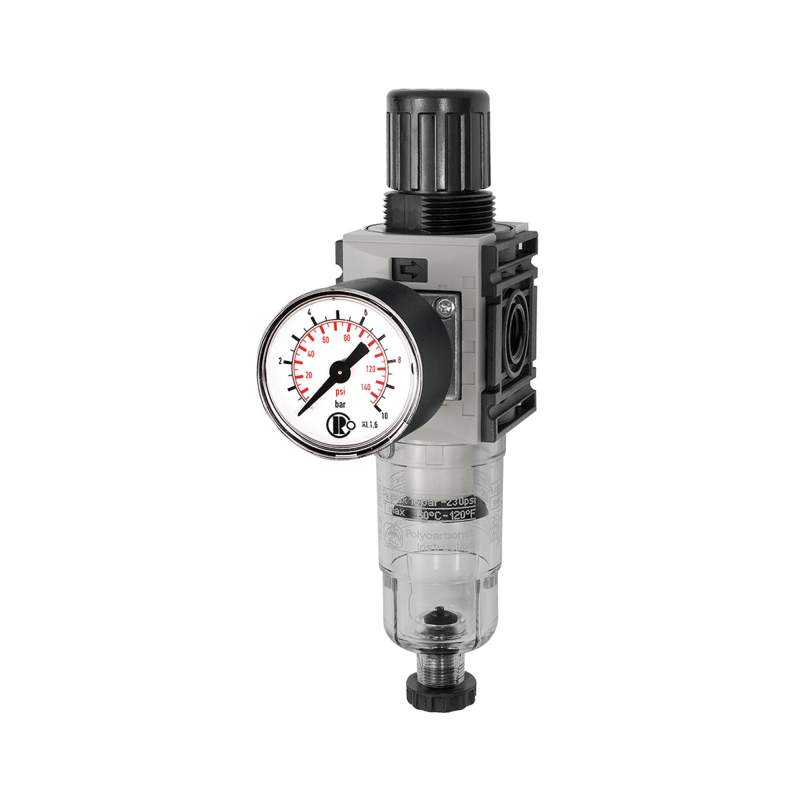 RIEGLER Filterregler »FUTURA-mini«, PC-Beh., Stand.mano, HA, G 1/4, 0,5-8