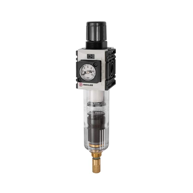RIEGLER Filterregler »FUTURA-mini«, PC, Kompaktmano, VA-NC, G 1/4, 0,1-4