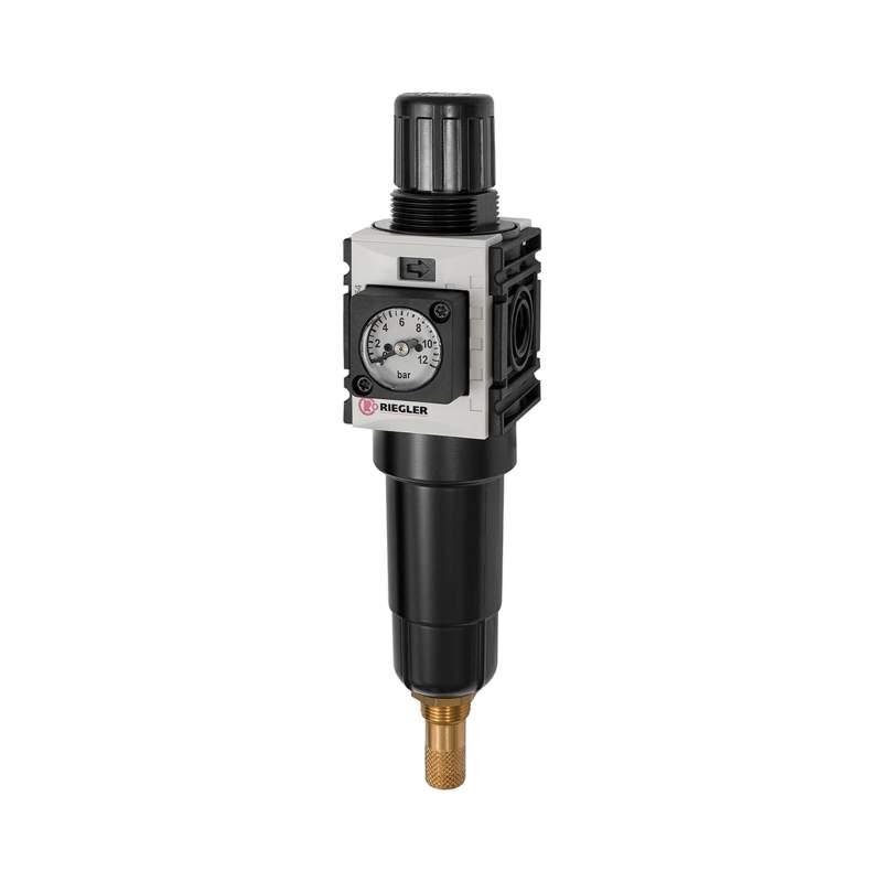 RIEGLER Filterregler »FUTURA-mini«, M-Beh., Kompaktmano, VA, G 1/4, 0,5-8