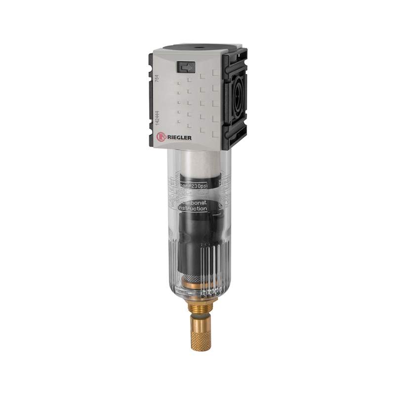 RIEGLER Vorfilter »FUTURA-mini«, PC-Behälter, 0,3 µm, BG 0, G 1/4, VA-NC