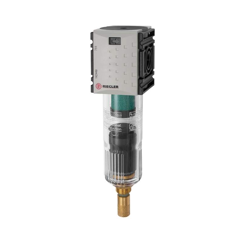 RIEGLER Mikrofilter »FUTURA-mini« mit PC-Behälter, BG 0, G 1/4, VA-NC