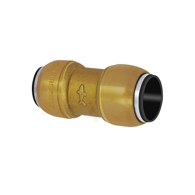 RIEGLER Gerader Verbinder, Messing, »sharkbite«, für Rohr-Außen-ø 15 mm