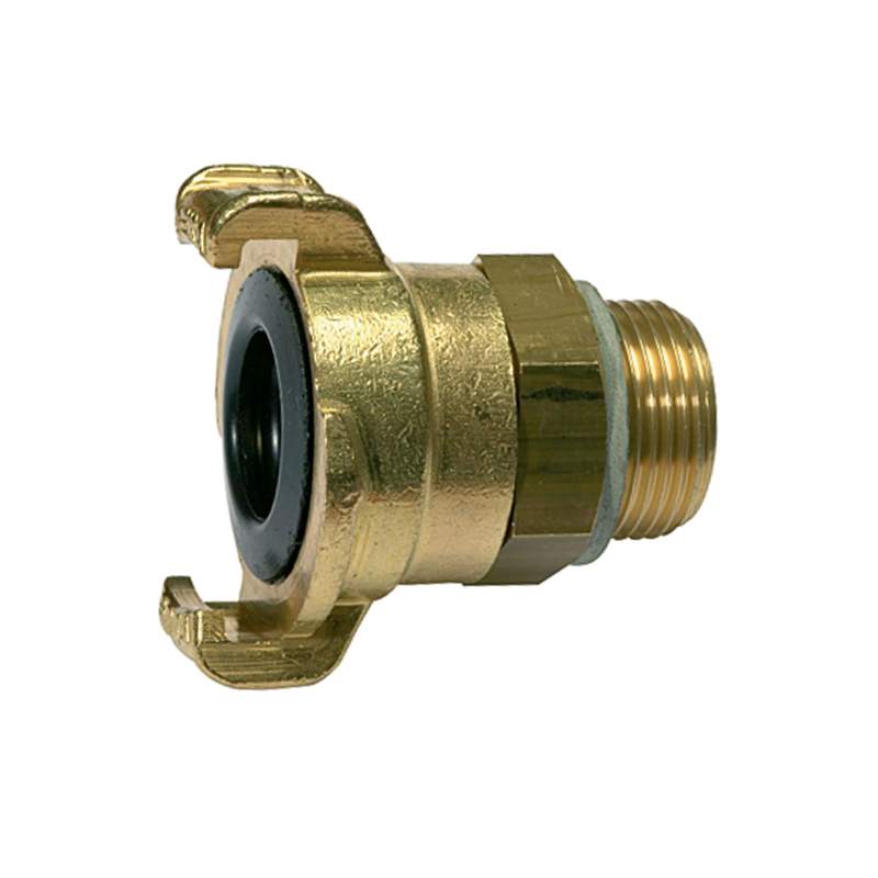 RIEGLER GEKA-Gewindestück, 360° drehbar, Messing blank, G 3/4 AG