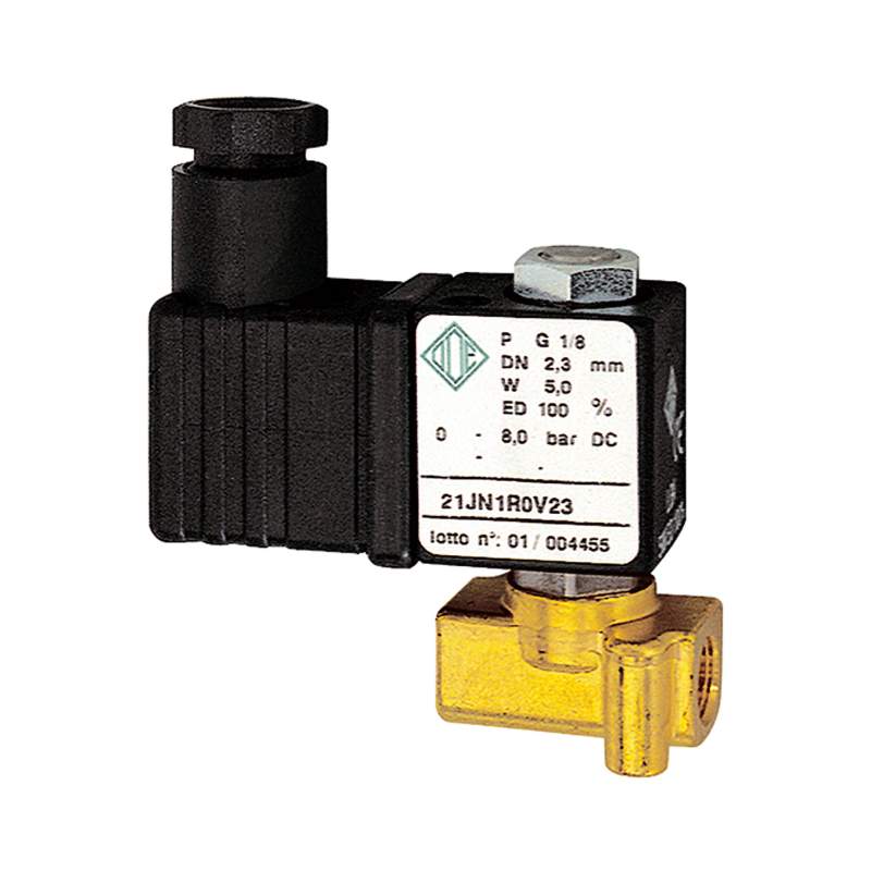 RIEGLER 2/2-MV, MS, NC, direktg., 24V DC, 5W, FKM, G1/8, PN0-8bar