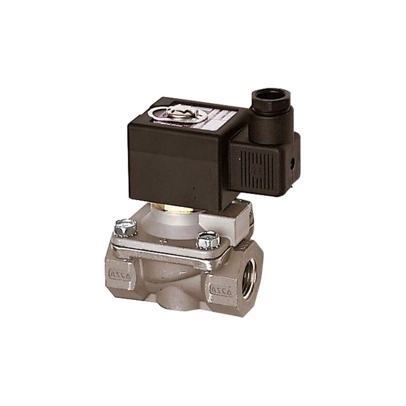 RIEGLER 2/2-Wege-MV., ES, FPM, NC, zwangsg., 24 V DC, G 1/2, PN 0-3 bar