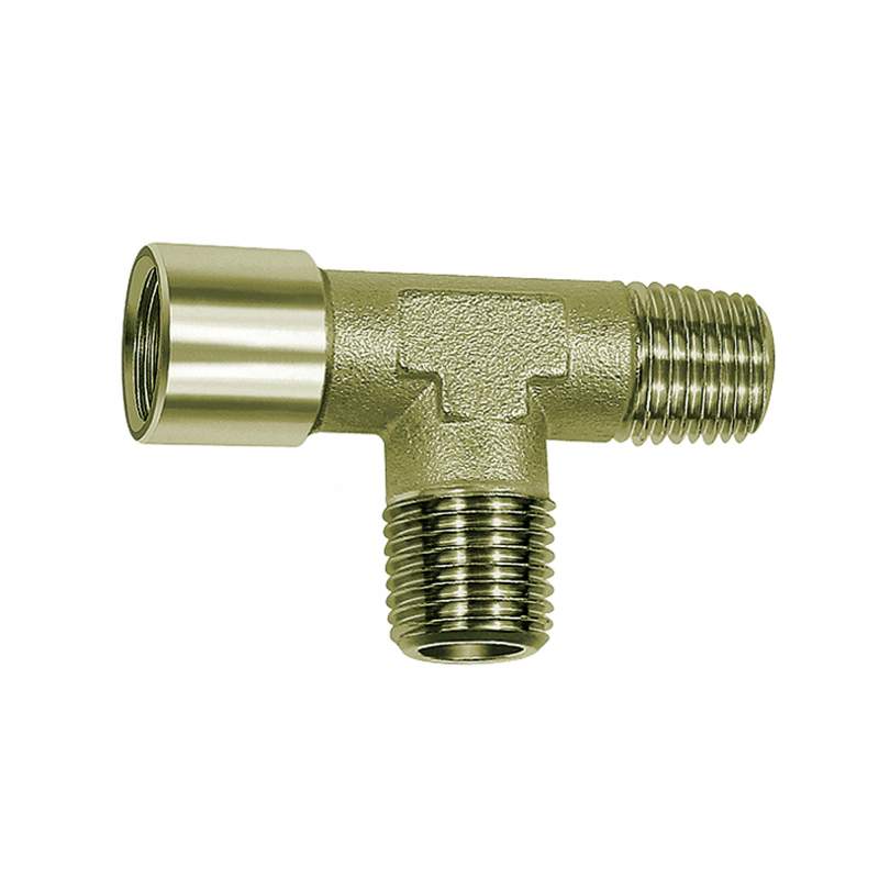 RIEGLER T-Stück, außen/außen/innen, G/R 1/4, SW 13, Messing vernickelt