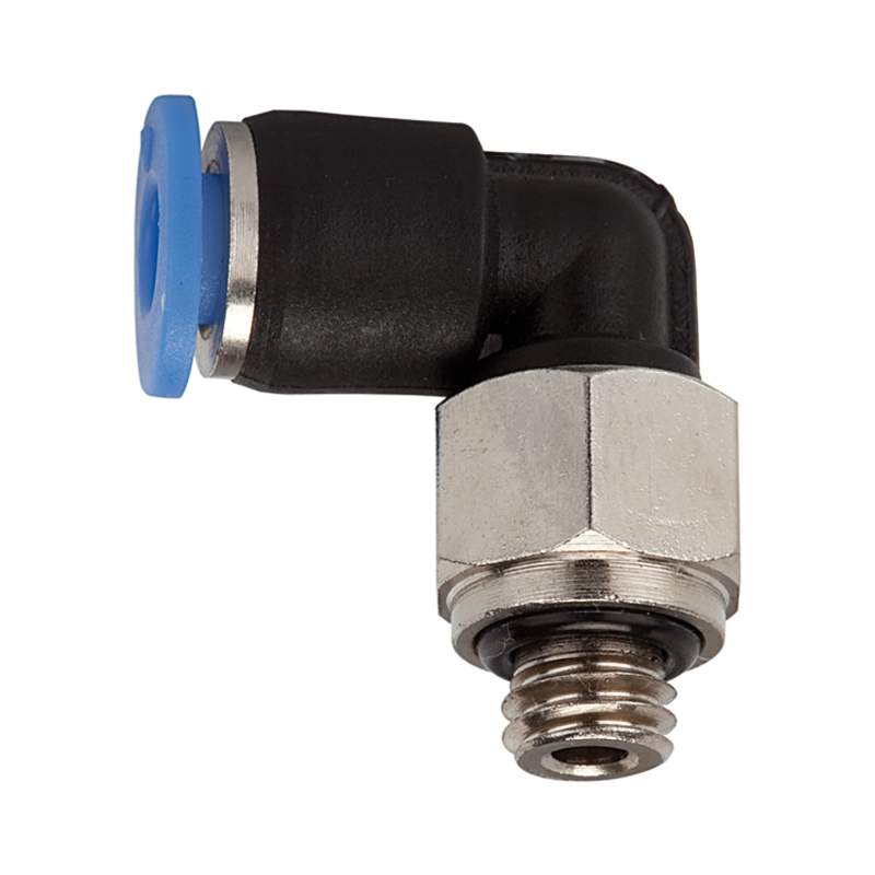 RIEGLER L-Steckverschraubung »Blaue Serie« mini, drehbar, M7