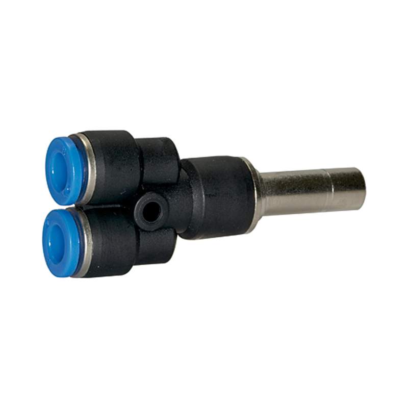RIEGLER Y-Steckverbindung, Stecknippel 4 mm »Blaue Serie« mini, Schl.-Ø 3