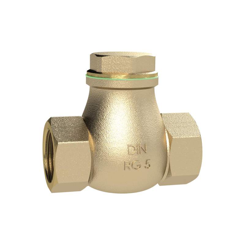 RIEGLER Rückschlagklappe, DN 40, Rotguss, G 1 1/2, PN max. 16 bar