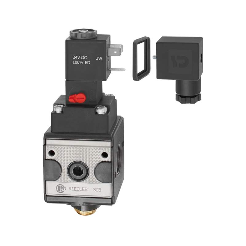 RIEGLER Schaltventil (3/2-Wegeventil) »multifix«, 24 V DC, BG 1, G 1/4