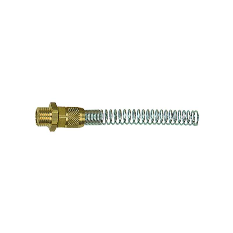 RIEGLER Starre Verschraubung, Knickschutzfeder,G 3/8, Schlauch-Ø 12x9