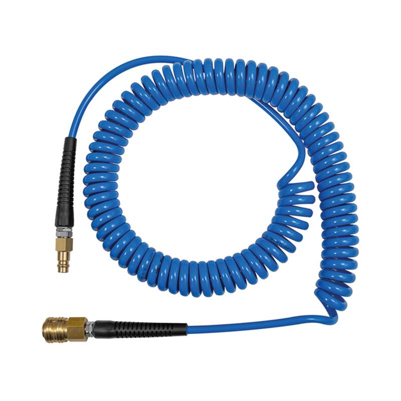 RIEGLER Spiralschlauch-Standardkupplung-Set, PU, Schlauch-ø 12x8, 10,0 m