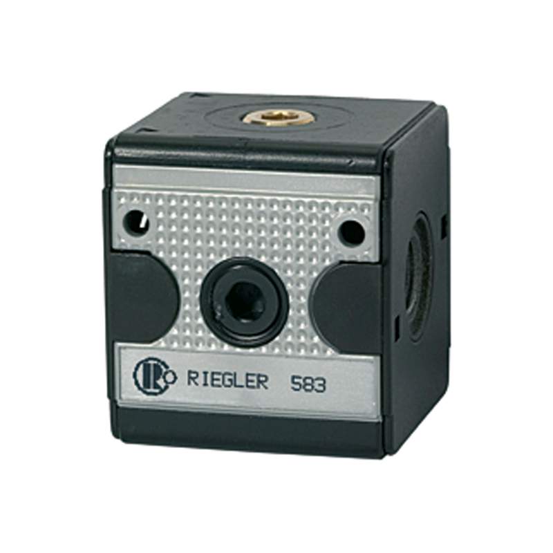 RIEGLER Verteiler »multifix«, breite Ausführung, BG 3, G 1/2, 4 Abgänge