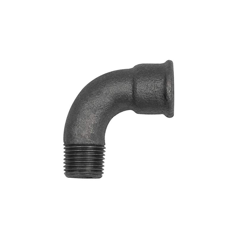 RIEGLER Bogen 1a, 90°, kurz, Rp 2 1/2 i., R 2 1/2 a. Temperguss schwarz