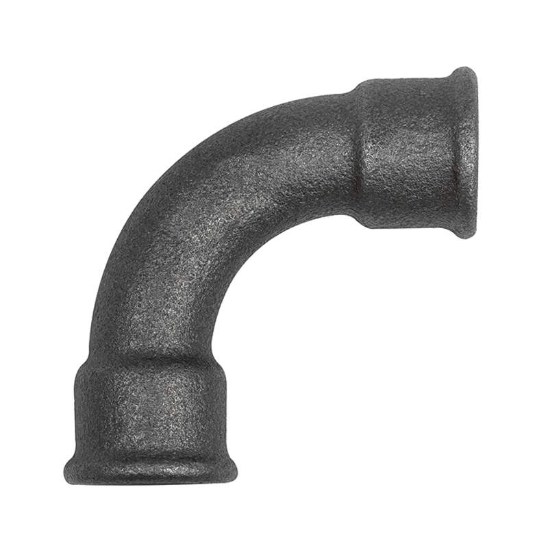 RIEGLER Bogen 2, 90°, lang, Rp 3/4 i., Rp 3/4 i., Temperguss schwarz