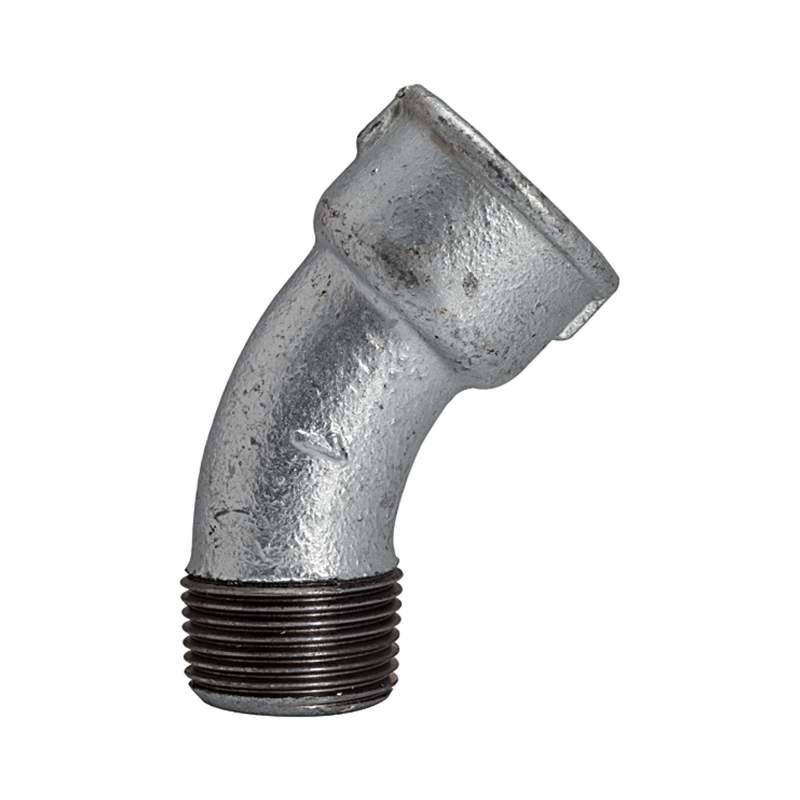 RIEGLER Bogen 40, 45°, IG/AG, Rp/R 2 1/2, schwarzer Temperguss feuerverz.