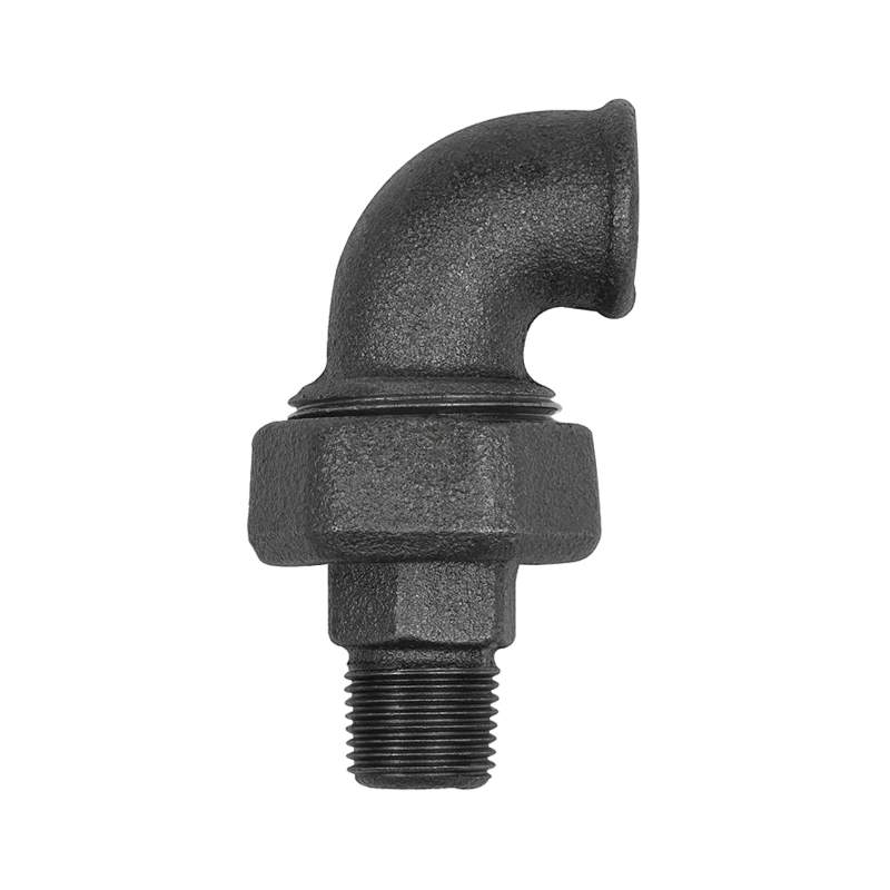 RIEGLER Verschr. Bogen 97, flachdicht., Rp 1/2, R 1/2, Temperg. schwarz
