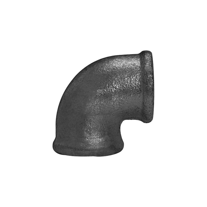 RIEGLER Winkel 90, 90°, Rp 1 1/2 i., Rp 1 1/2 i., Temperguss schwarz