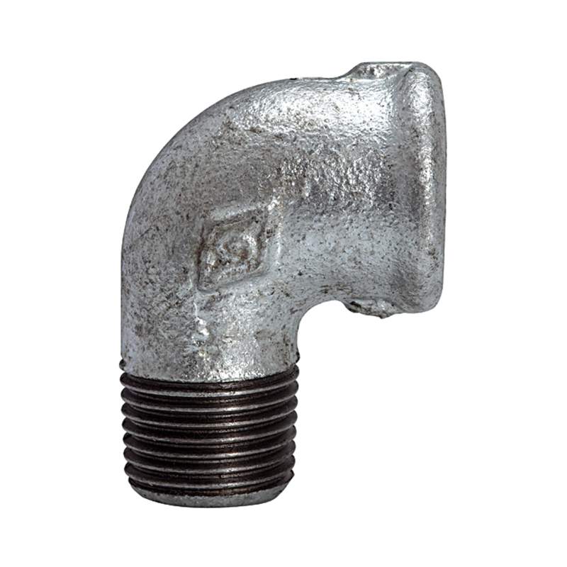 RIEGLER Winkel 92, 90°, IG/AG, Rp/R 3, schwarzer Temperguss feuerverz.