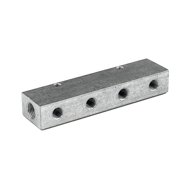 RIEGLER Verteilerleiste, Abgänge einseitig, Eingang 2x3/8, Ausgang 2x1/4