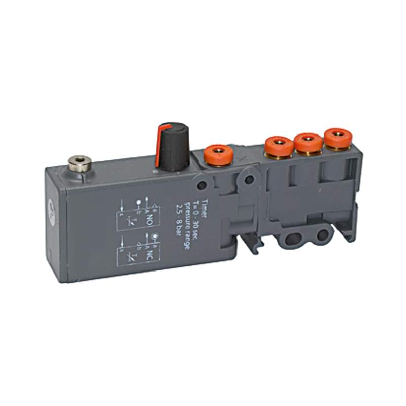 METAL WORK Pneumatik Logikelement, Timer, Alu anodisiert / Technopolymer