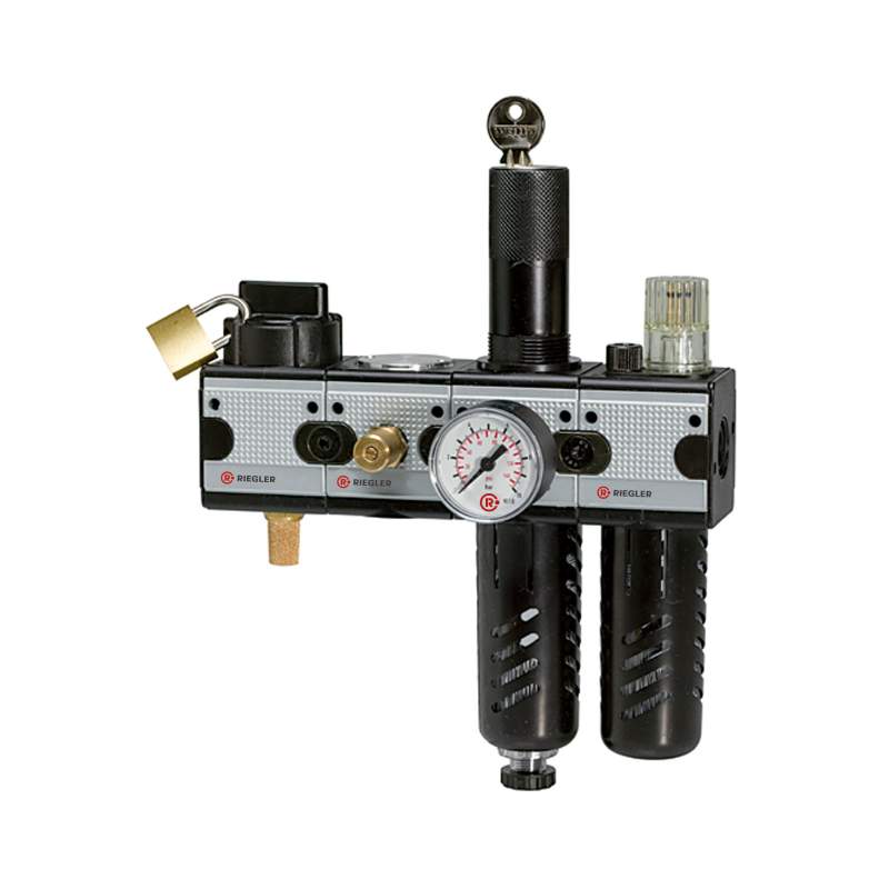 RIEGLER Wartungsstation SAFETY »multifix«, KH-AV-2-tlg.-WE, HA, BG3, G1/2